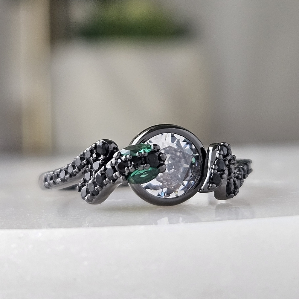 Black Gold Snake Ring, Size 7 Charmed Aroma